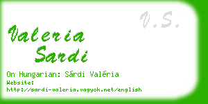 valeria sardi business card